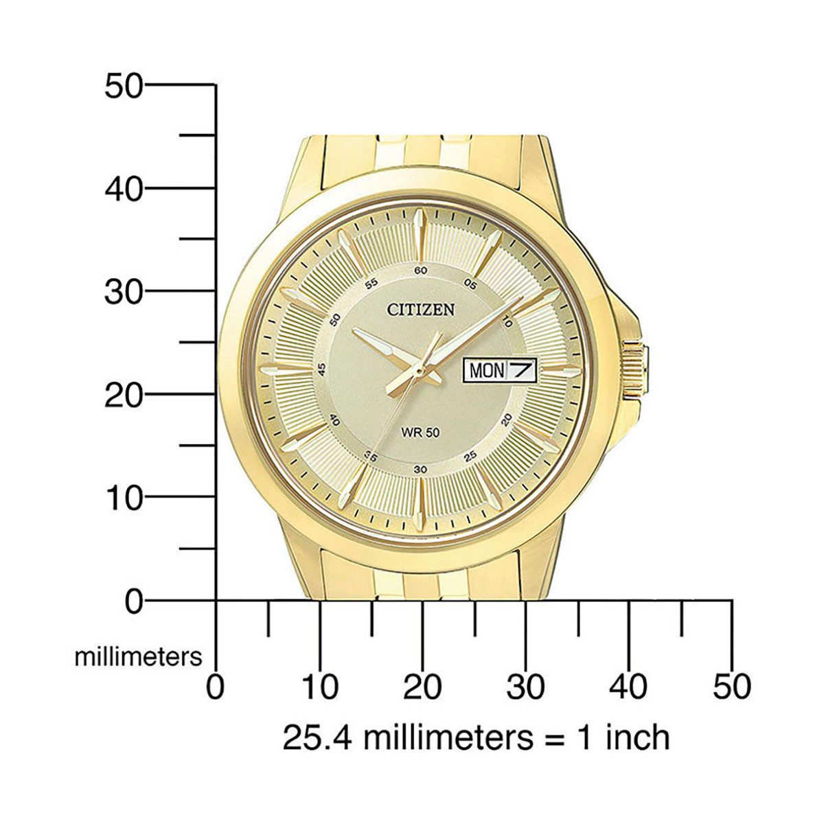 Citizen Quarzuhr BF2013-56PC, Armbanduhr, Herrenuhr, Damenuhr, Edelstahlarmband, Datum