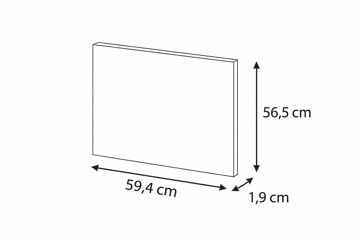 Möbelhandel Klipenstein Frontblende 60/45er Geschirrspülfront, voll-teilintegriert, 19 mm MDF, 715x594, 565x594, 715x444, 565x444