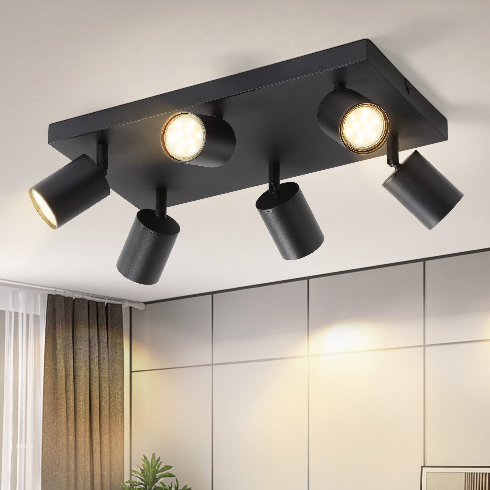 Nettlife Deckenstrahler Weiß 4/6 Flammig Deckenleuchte günstig online kaufen