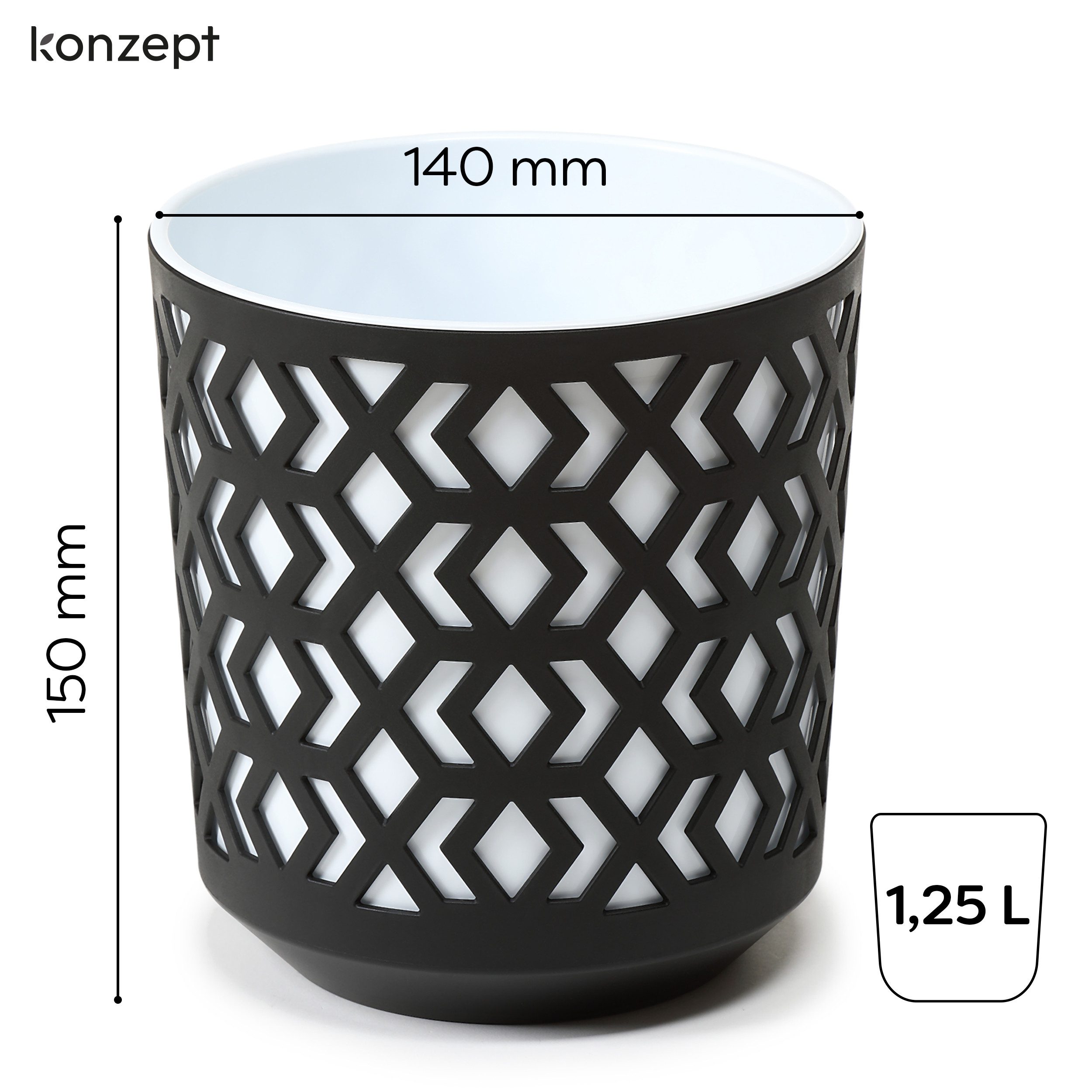 KONZEPT Blumentopf Übertopf Ø 14cm, 3er günstig online kaufen