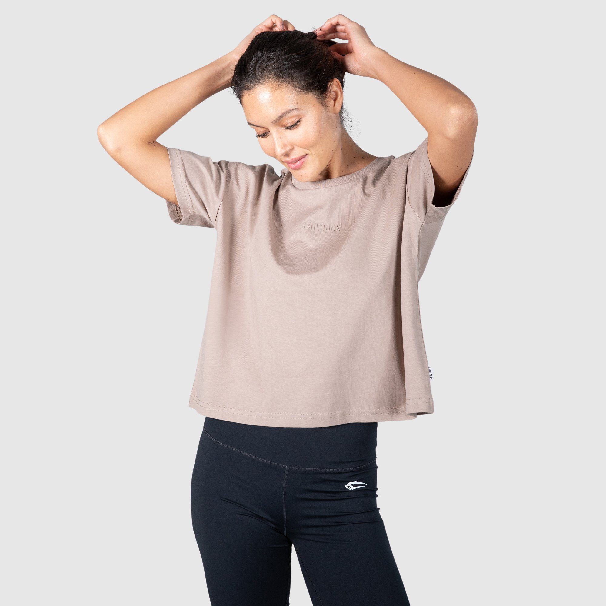 T-Shirt Giana Smilodox Baumwolle 100% Hellbraun Oversize,