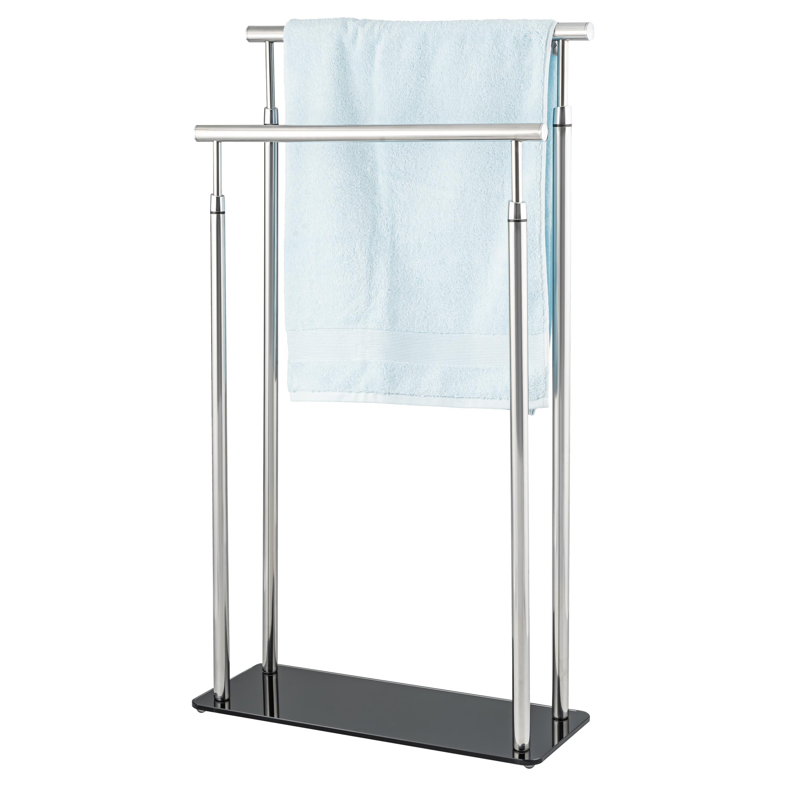 bremermann Handtuchhalter Stand-Handtuchhalter freistehend, 2 Stangen, Handtuchständer