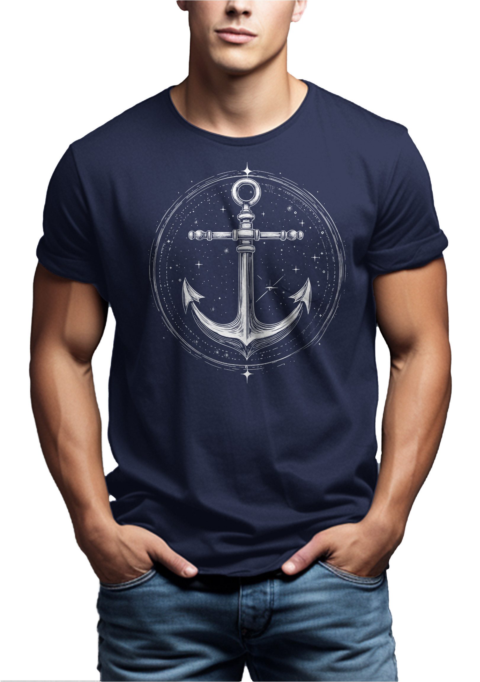 MAKAYA T-Shirt mit Anker Motiv für günstig online kaufen