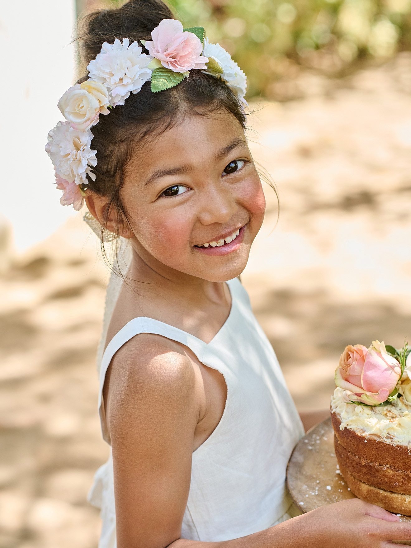 vertbaudet Haarband Mädchen Boho-Blumenkranz, Boho-Look