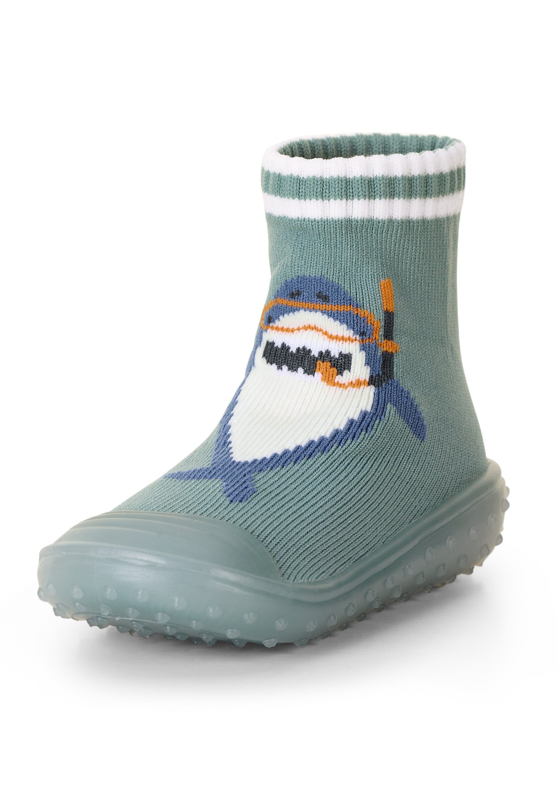 Sterntaler® Basicsocken Adventure-Socks Hai Adventure Socks Hai, rutschfest, elastisch & schnelltrocknend