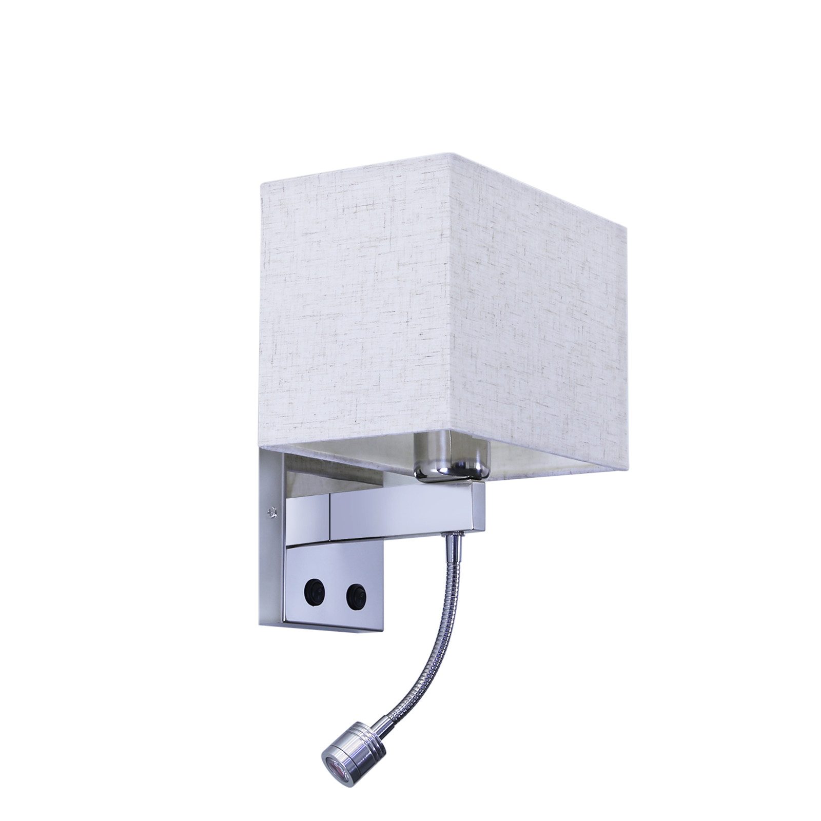 ZMH LED Wandleuchte Leselampe Stoffschirm Schwenkbar günstig online kaufen