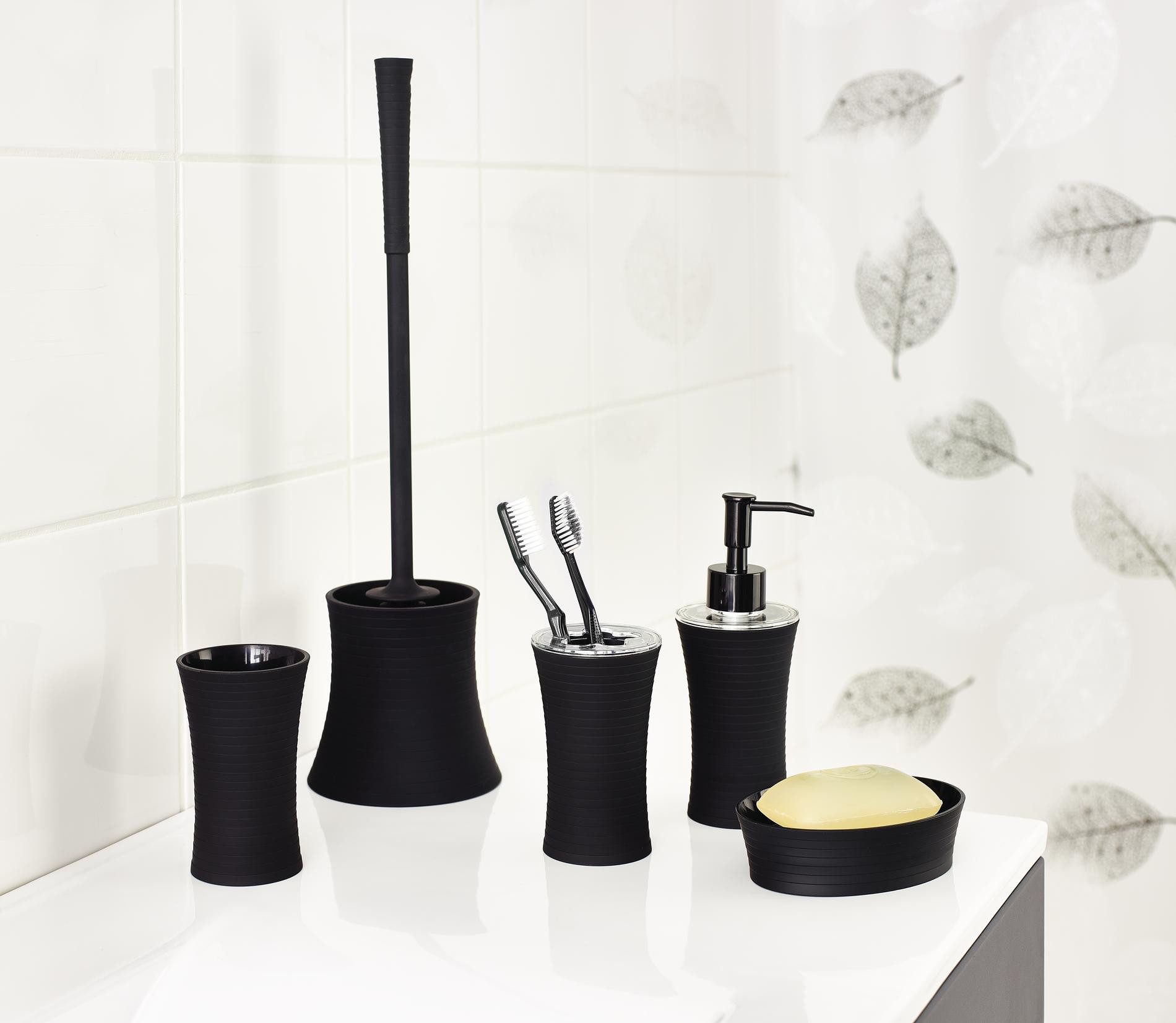 Ridder Badaccessoire-Set WC-Bürste Tower schwarz günstig online kaufen