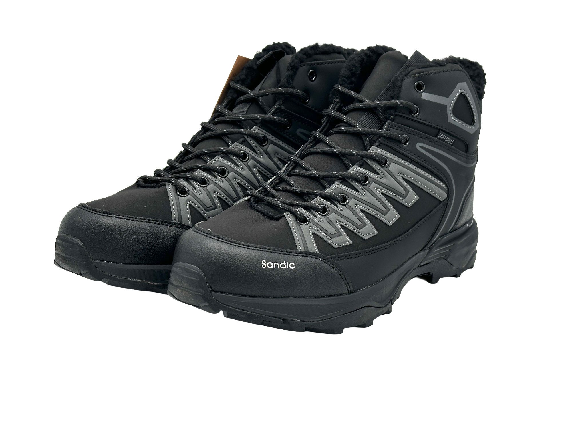 Nowaland Warm gefütterte Wanderschuhe mit rutschfester Profilsohle Winterstiefel Wasserabweisend, robust und warm gefüttert