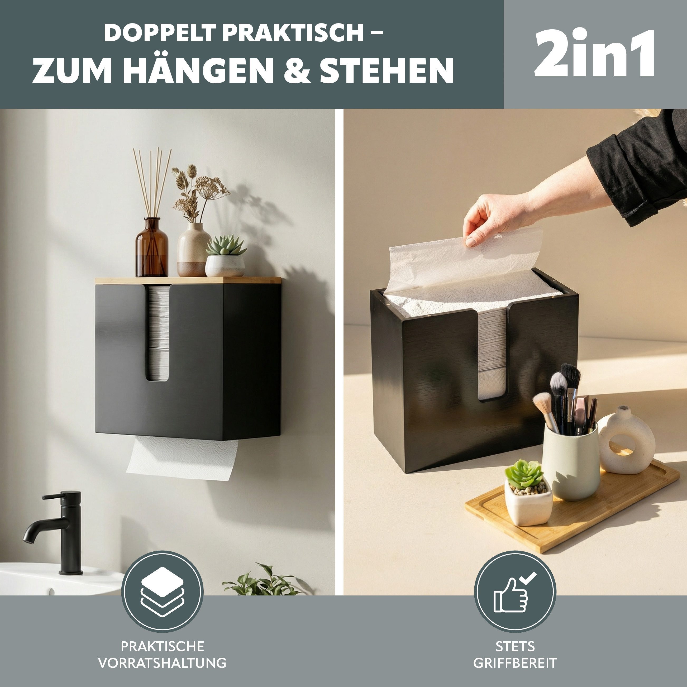 eluno Papiertuchspender Papierhandtuchhalter, (1-tlg)