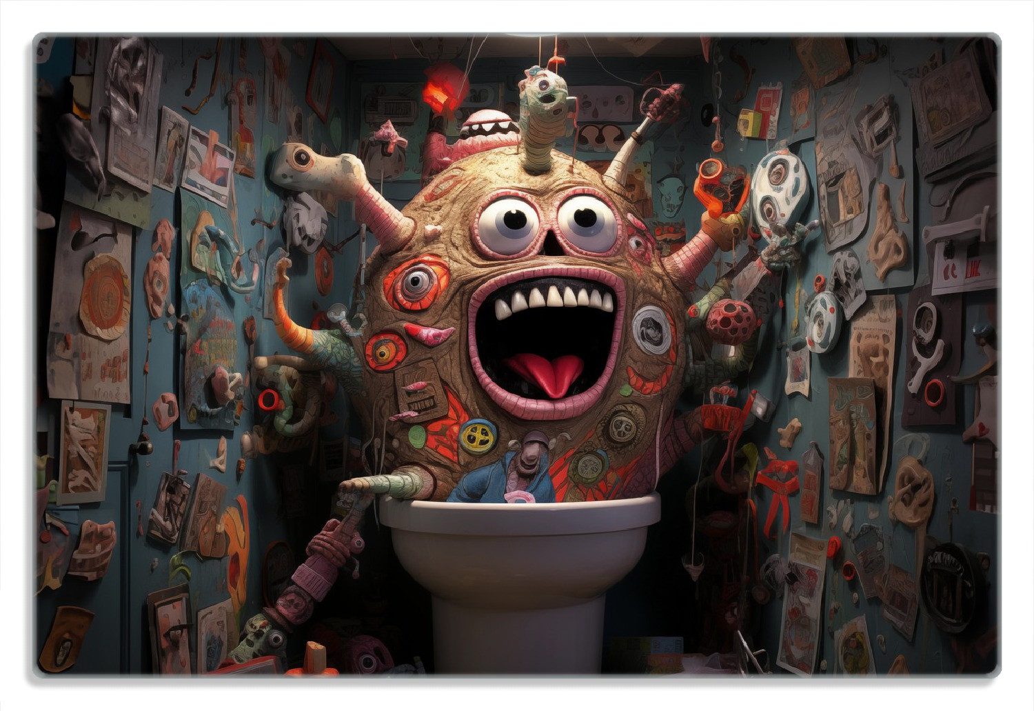 Frühstücksbrett Kloalarm - Toilettentroll
