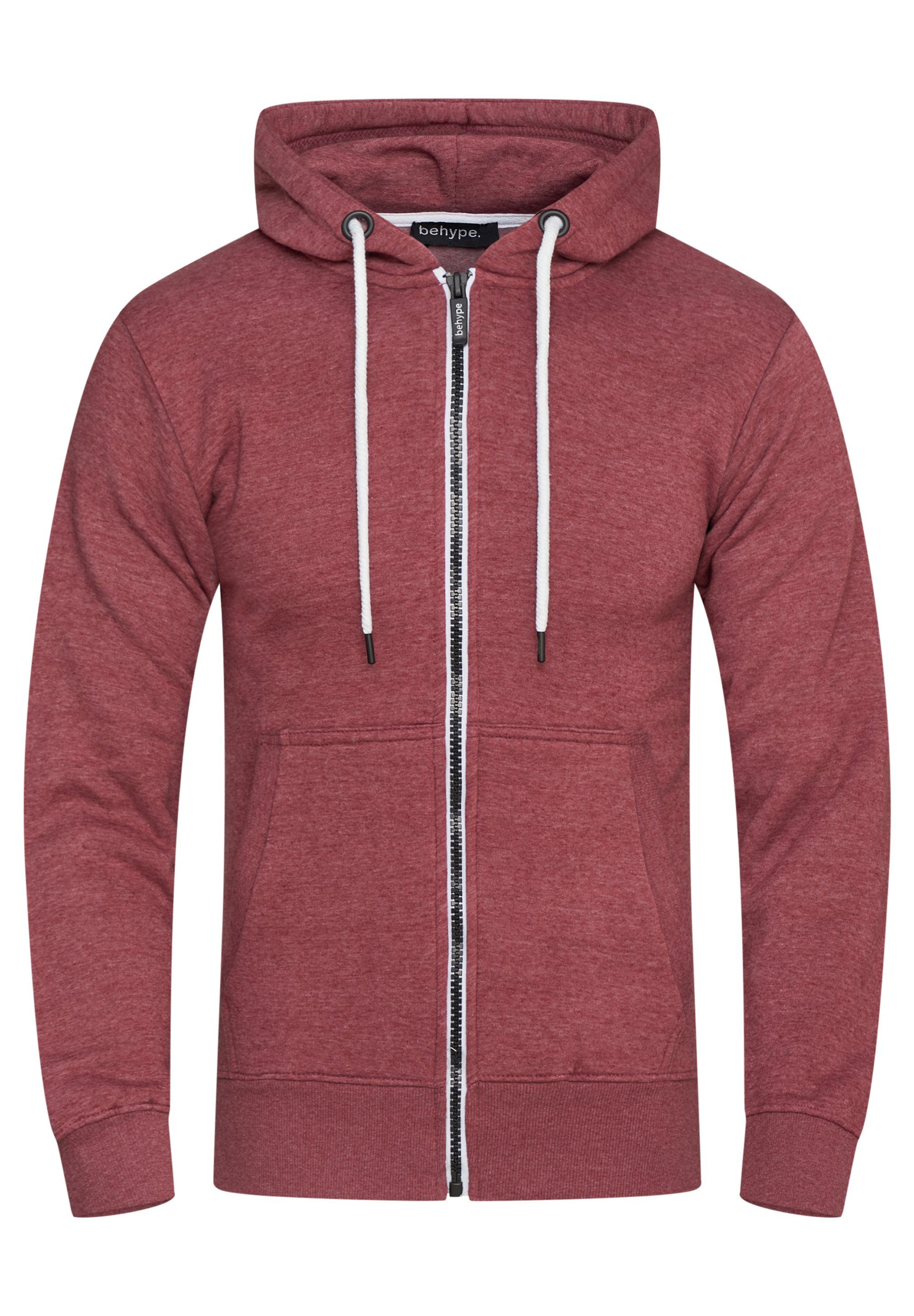 behype Kapuzensweatjacke BHSADAO Basic Kapuzenpullover Hoodie Pullover Swea günstig online kaufen