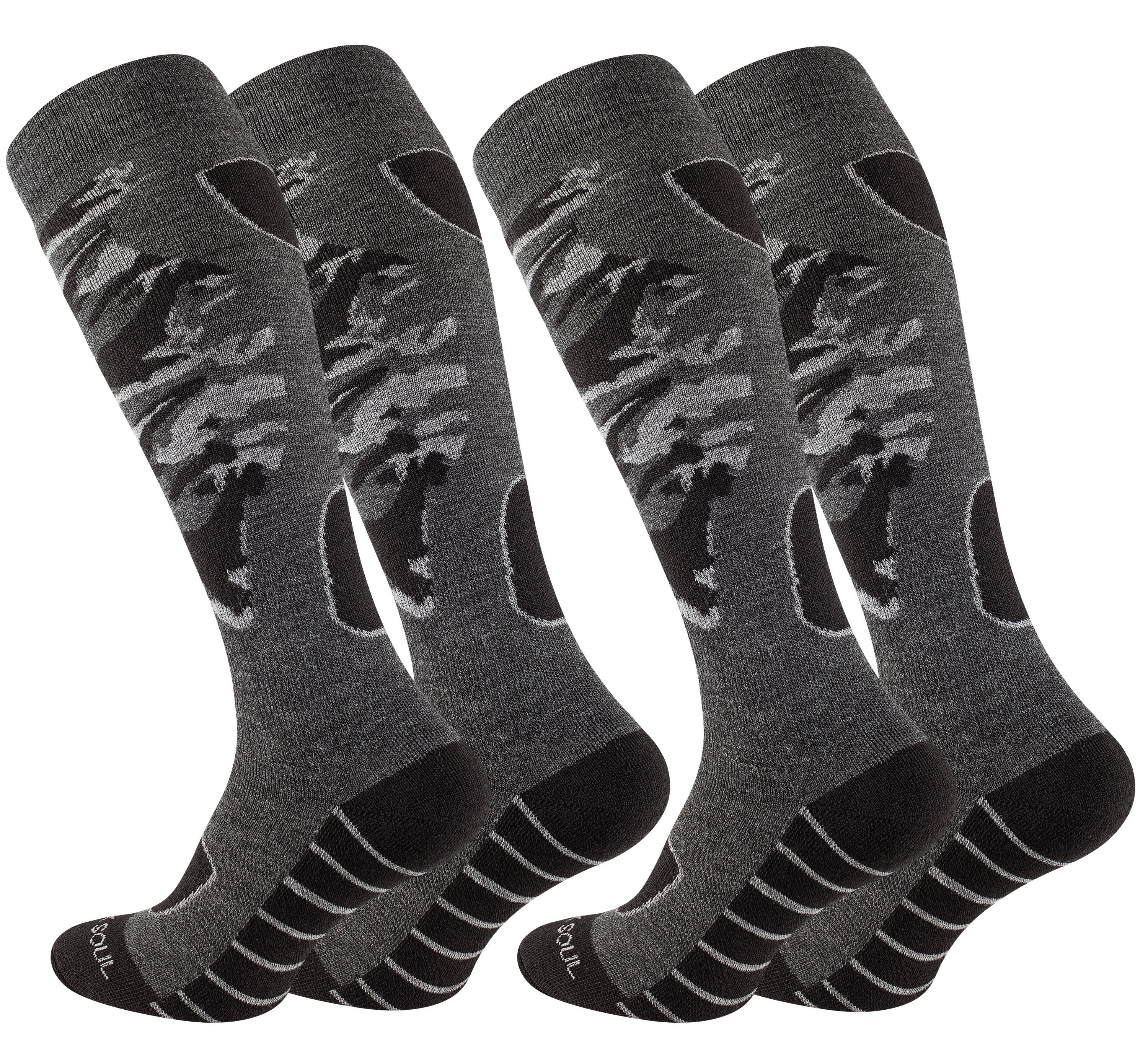 Camouflage, 2 Socken Paar Skisocken Snowboard Soul® - 2 Paar Stark & Skisocken