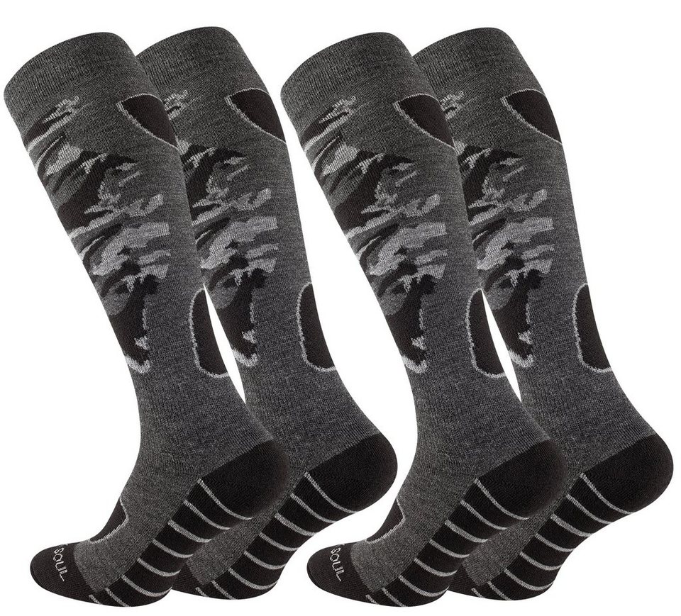 Stark Soul® Skisocken Skisocken & Snowboard - Socken Camouflage, 2 Paar 2  Paar, Dickes Frotteegewebe - es macht die Socke weich und sorgt für  zusätzliche Wärme