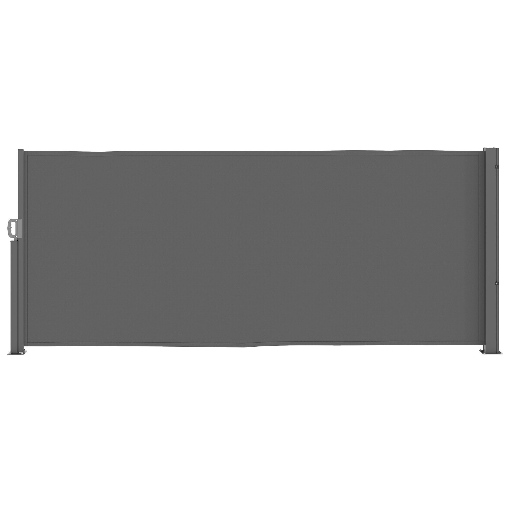 Kunsthecke Seitenmarkise ausziehbar Sichtschutz 300x140cm Dunkelgrau, furnicato, Höhe 140 cm