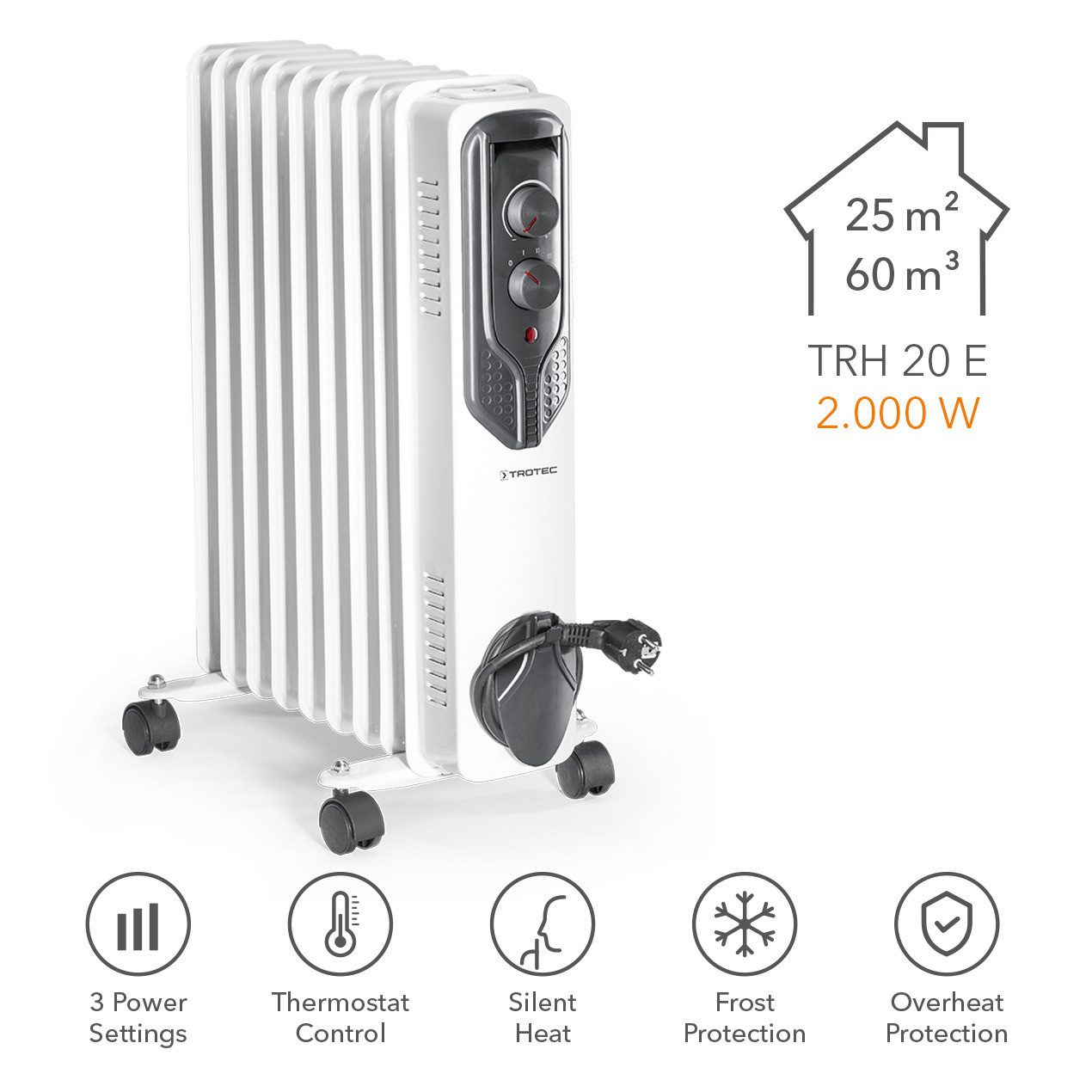 TROTEC Ölradiator TRH 20 E, 3 günstig online kaufen