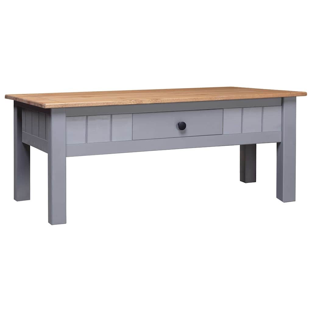 vidaXL Couchtisch NA Couchtisch Grau 100x60x43,5 cm Massivholz Panama-Kiefer