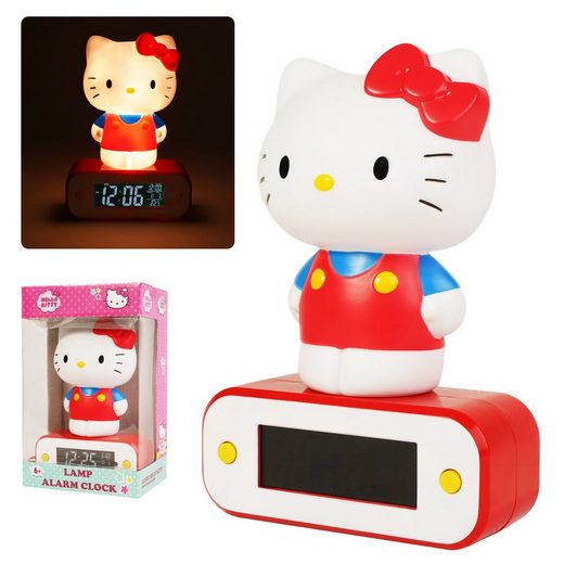 BigBen Uhr »Hello Kitty Wecker mit LED-Nachtlicht« (Offiziell Sanrio Lizenziert, LED Nachtlicht, 1 Weckzeit, Datum, Temperatur-Anzeige)