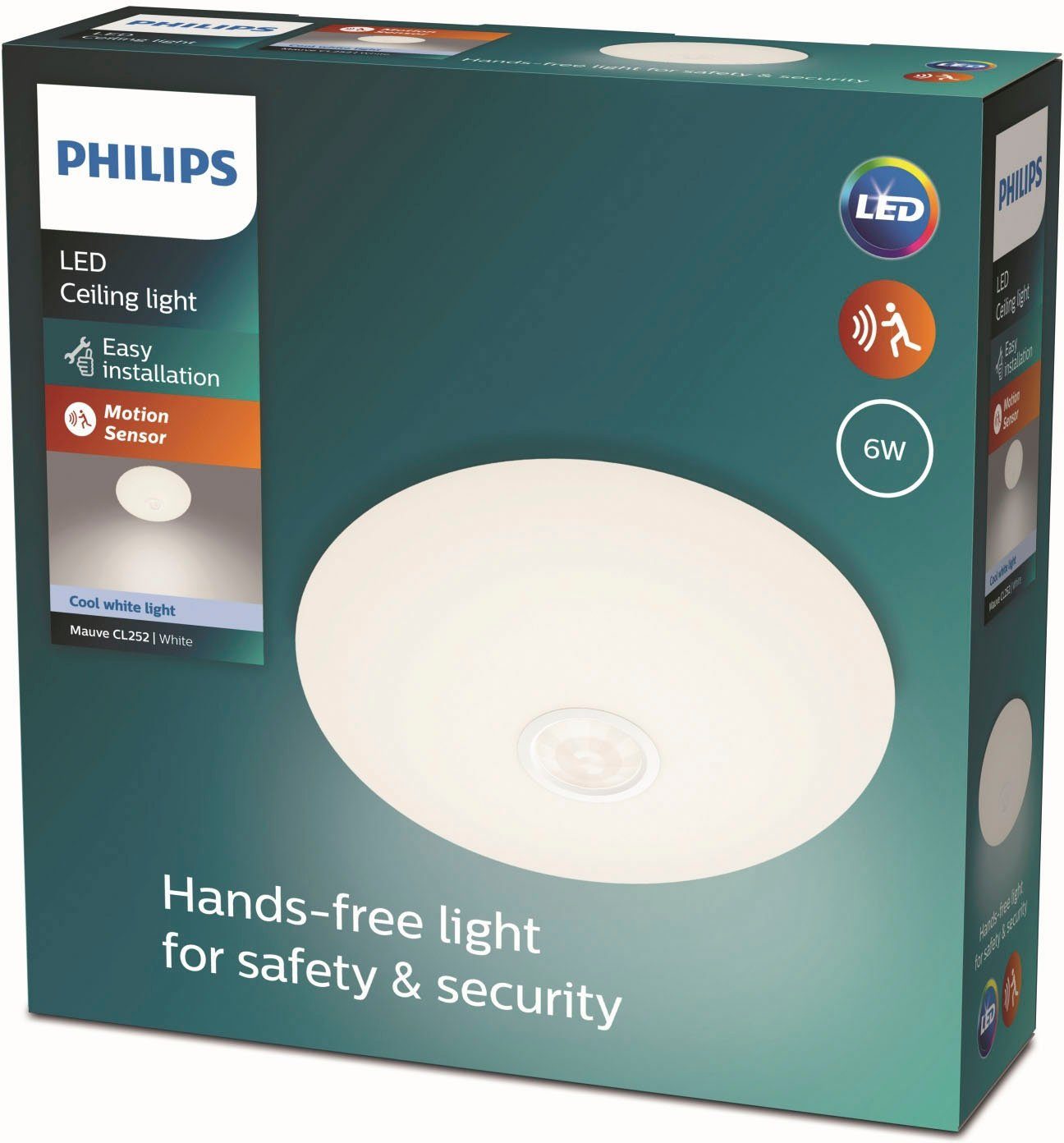 Philips LED Mauve, fest Warmweiß Deckenleuchte LED integriert