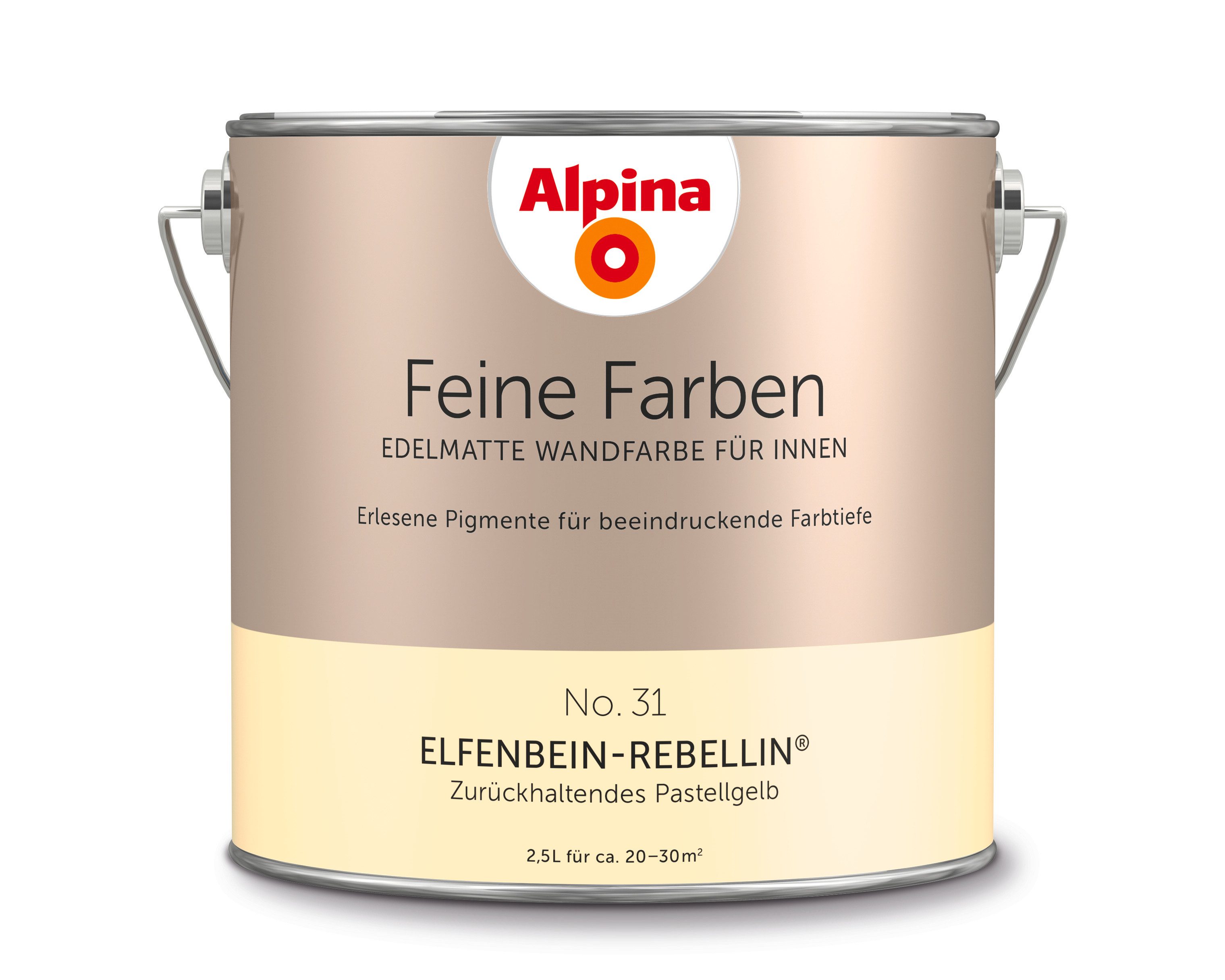 Alpina Wandfarbe Alpina Feine Farben edelmatt 2,5 Liter - Farbfamilie Gelb