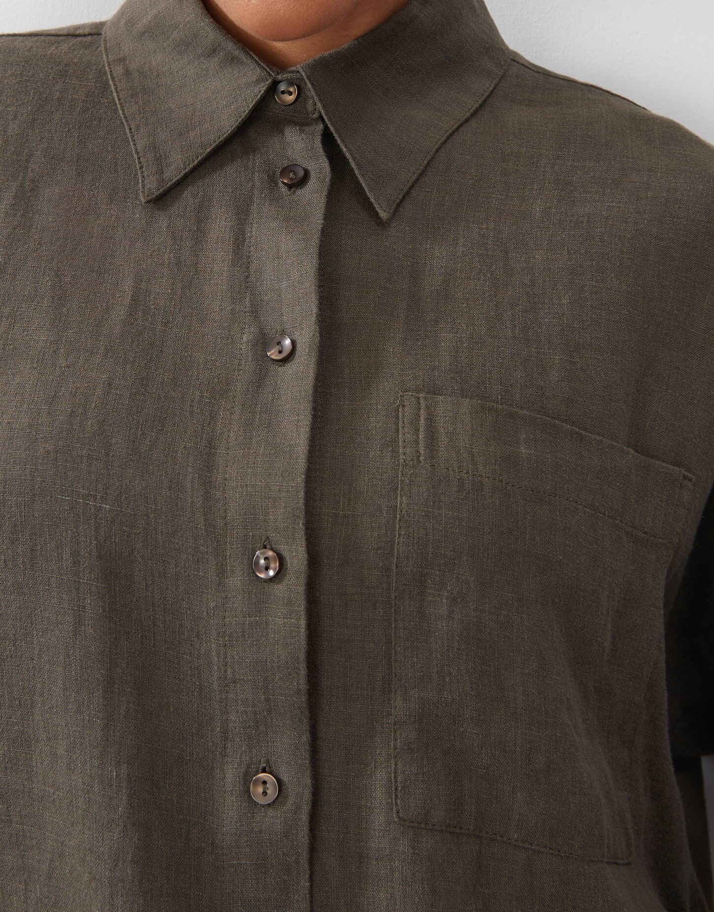 someday Langarmbluse Leinenbluse ZELINOLA