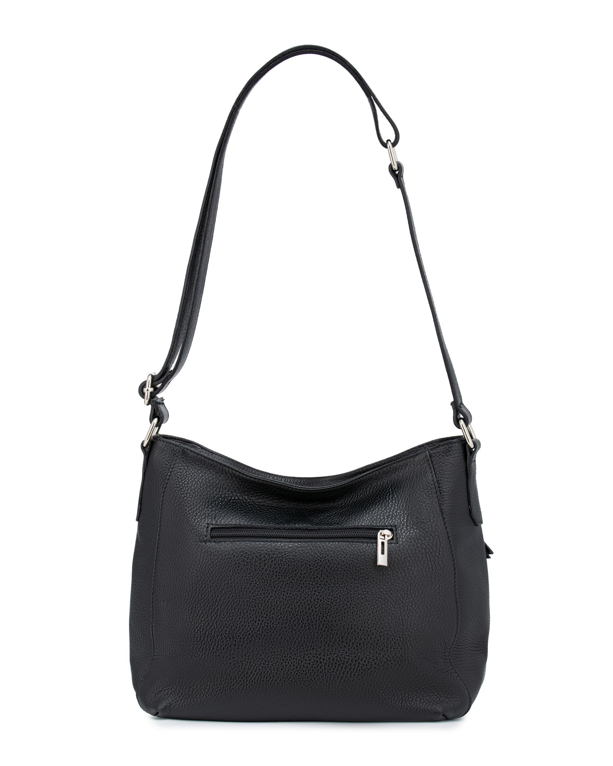 Caspar Schultertasche Klasissche Damen Leder Schultertasche - PREMIUM LINE - Modell No.865, elegant, robust & unempfindlich - 100% Echtleder - Handmade in Italy
