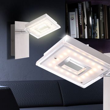 etc-shop LED Wandleuchte, LED-Leuchtmittel fest verbaut, Warmweiß, LED 4,2 Watt Wandleuchte Wandstrahler Strahler Beleuchtung KERSTIN