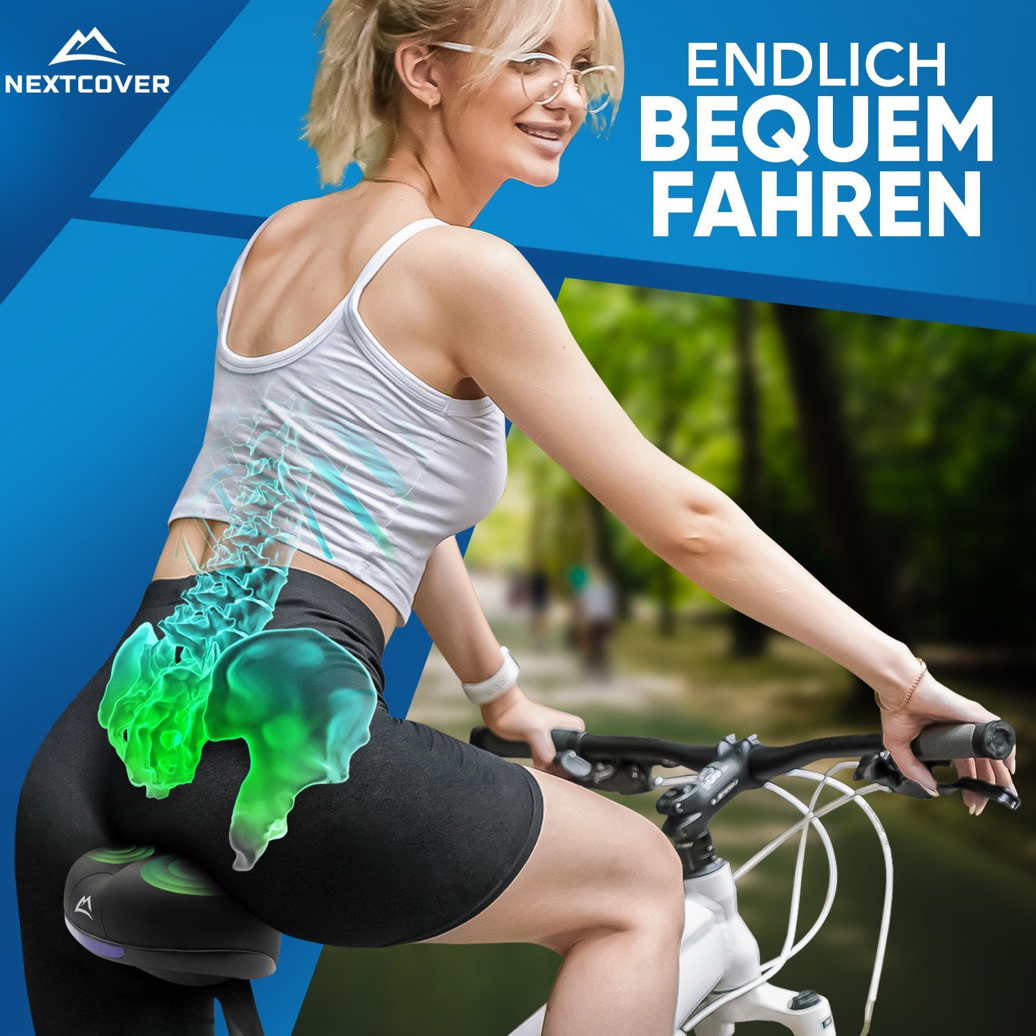 Nextcover Fahrradsattel Ergonomischer Fahrradsattel mit Memory Foam