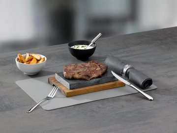 kela Tischgrill Heißer Stein-Set COUNTRY, 2-teilig, 16 x 24 cm, 0,00 W, Brett aus Akazienholz, Stein aus Granit