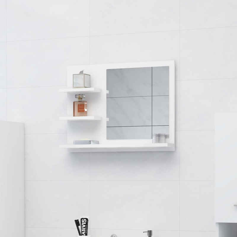 vidaXL Badezimmerspiegelschrank Badspiegel Weiß 60x10,5x45 cm Holzwerkstoff (1-St)