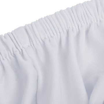 Hussen-Set Stretch Sofahusse 3-Sitzer Weiß Polyester-Jersey, furnicato