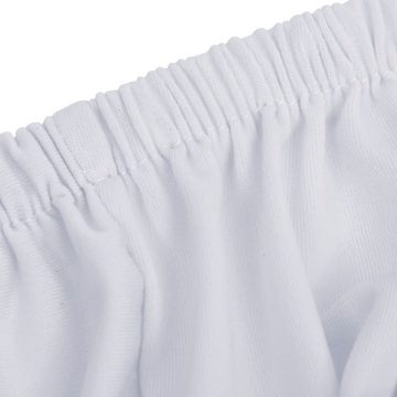 Hussen-Set Stretch-Sofahusse Weiß Polyester-Jersey, furnicato
