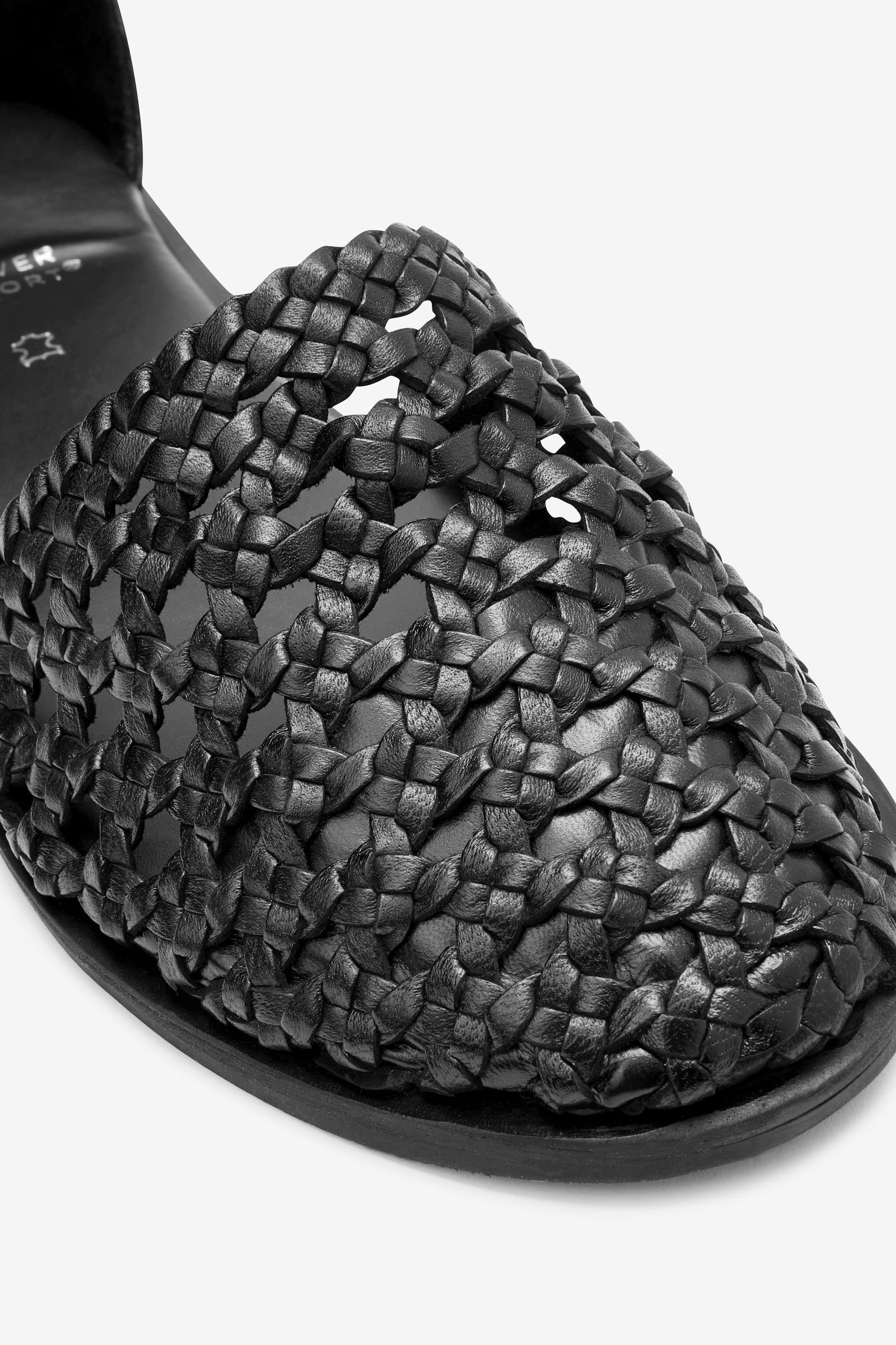 Next Sandale (1-tlg) Forever Lederschuhe flache Comfort® Black