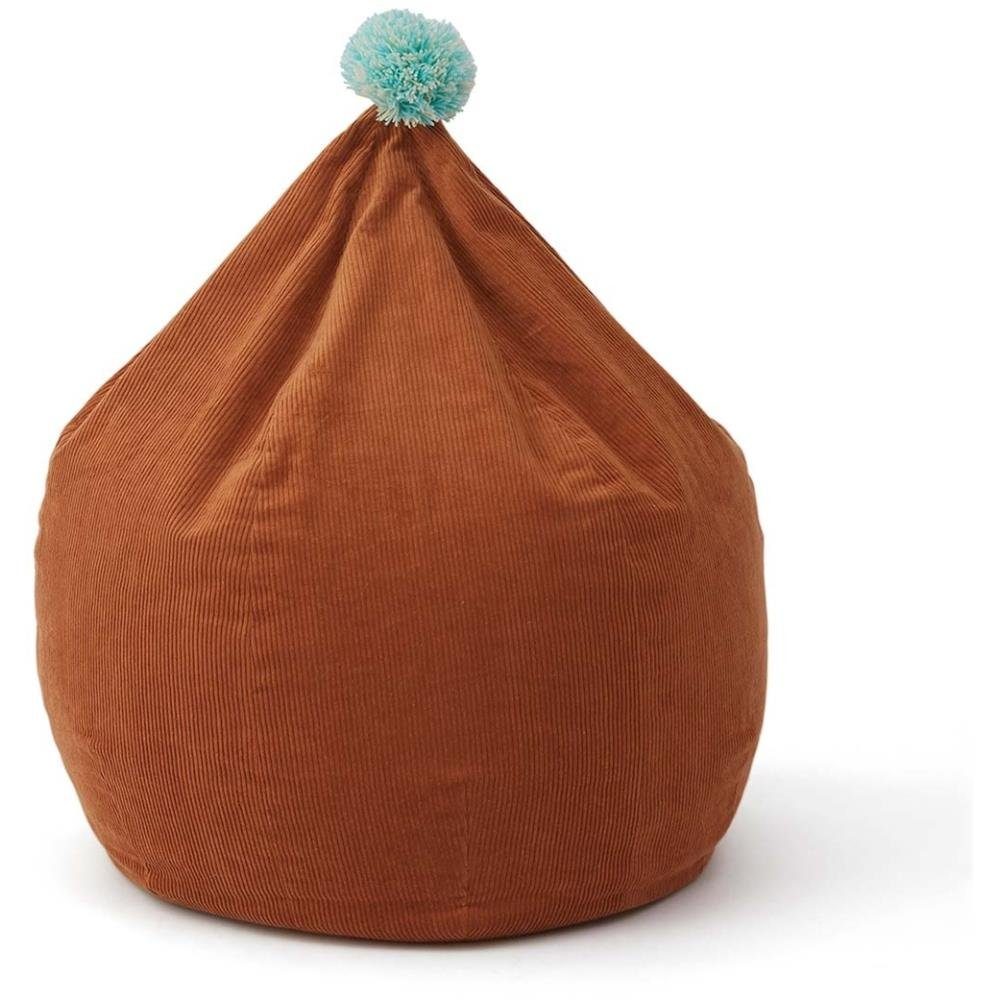 OYOY Sitzsack Mini - Bean Bag Corduroy Caramel, Braun Baumwolle 60 x 70 cm Pouf Kindersitz