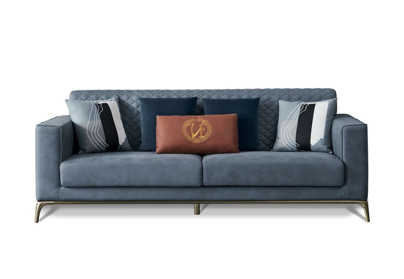 JVmoebel Sofa Europe Made Neu, Möbel in Moderner Design Polstermöbel Blauer 3-Sitzer Dreisitzer