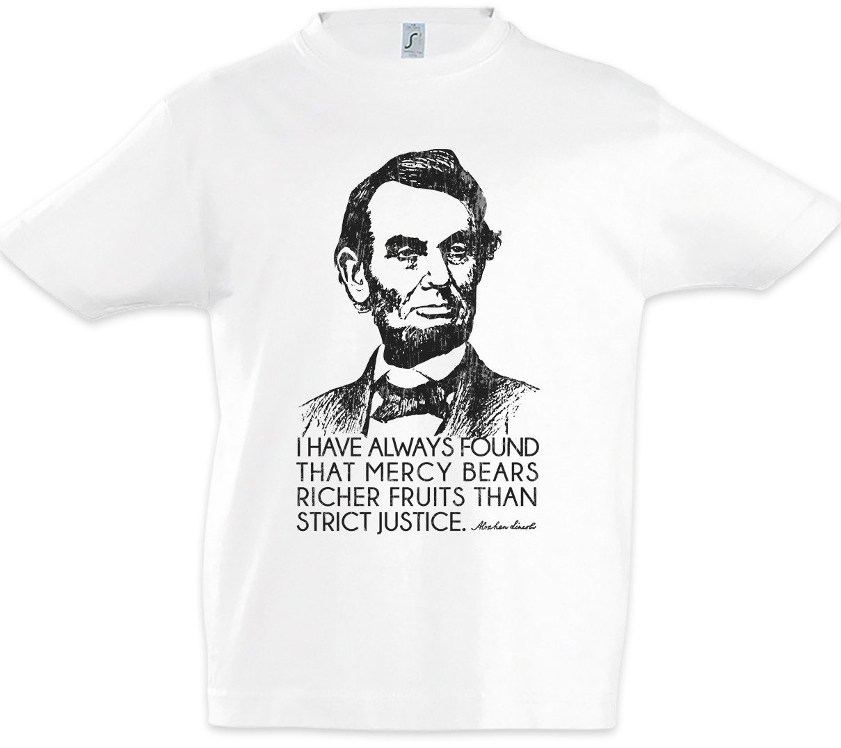 Print-Shirt Abraham Mercy Kinder T-Shirt USA President Präsident Lincoln United