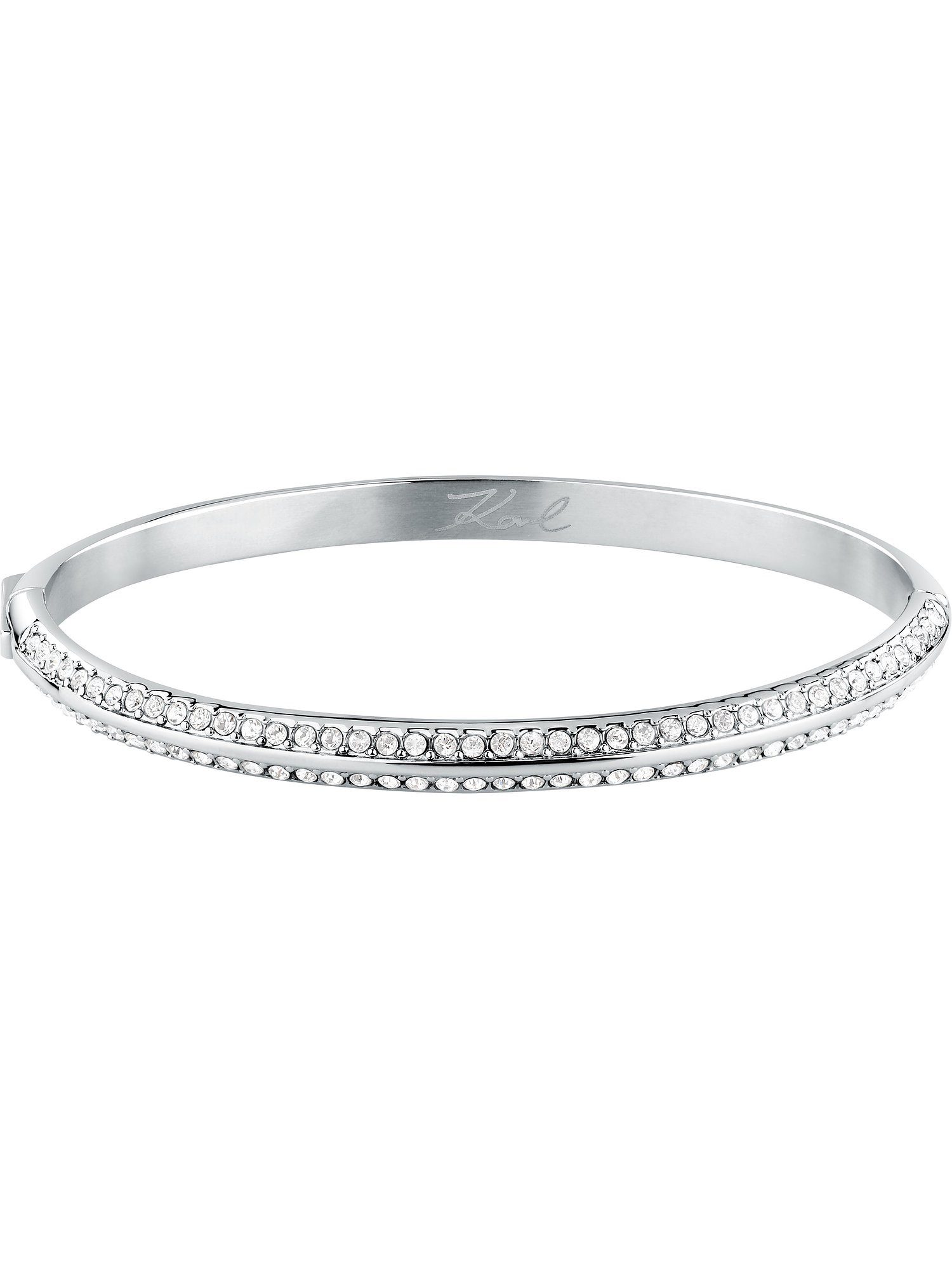 KARL LAGERFELD Armreif Karl Lagerfeld Damen-Armreif Edelstahl Kristall