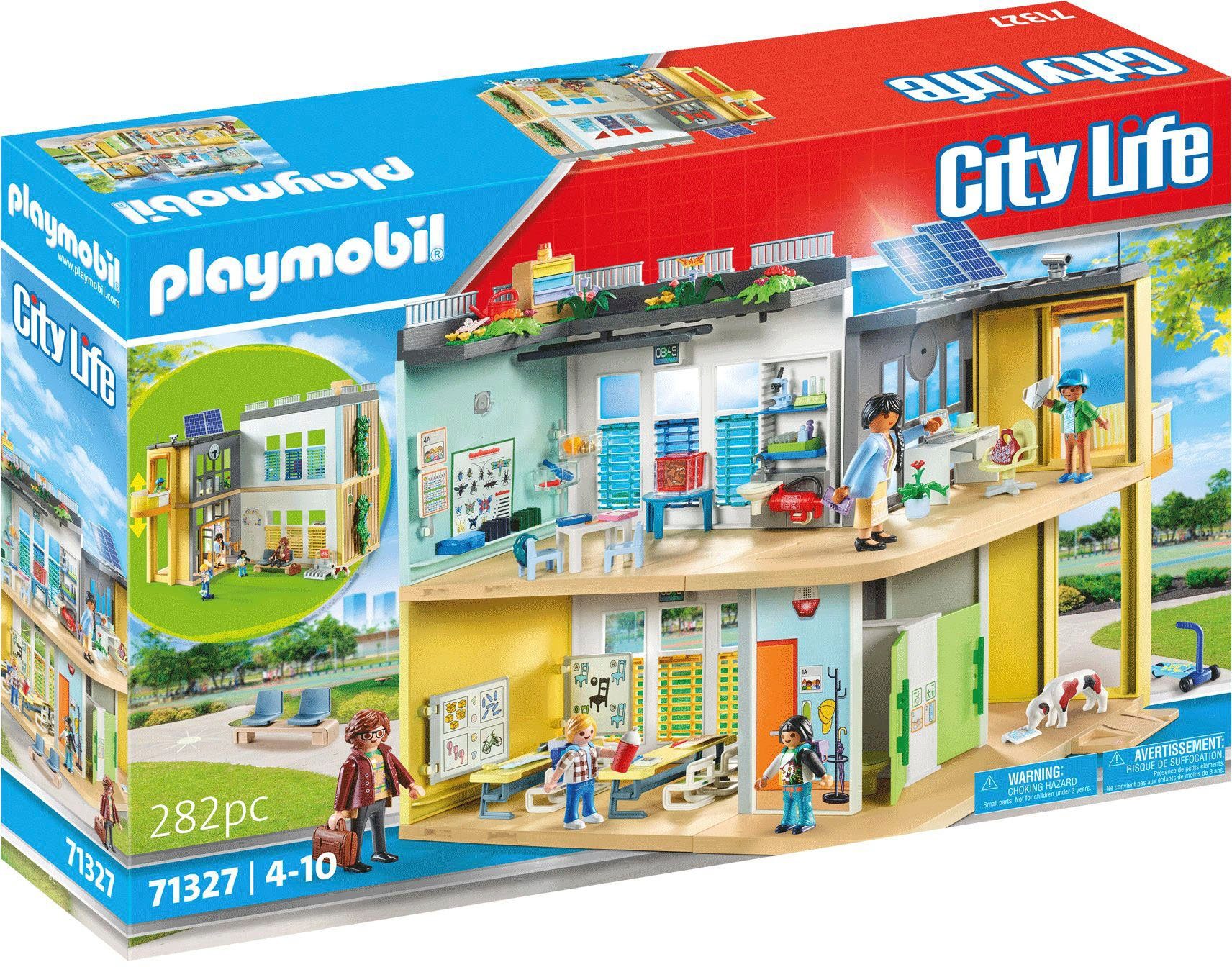 Playmobil® Konstruktions-Spielset Große Schule (71327), City Life, (282 St), Made in Germany