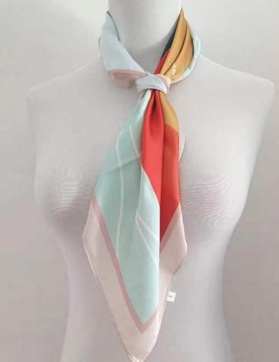 Zaewry Seidentuch Stirnband Quadratischer Haar-Bandanas-Schal für Damen – Bild 4 von 5