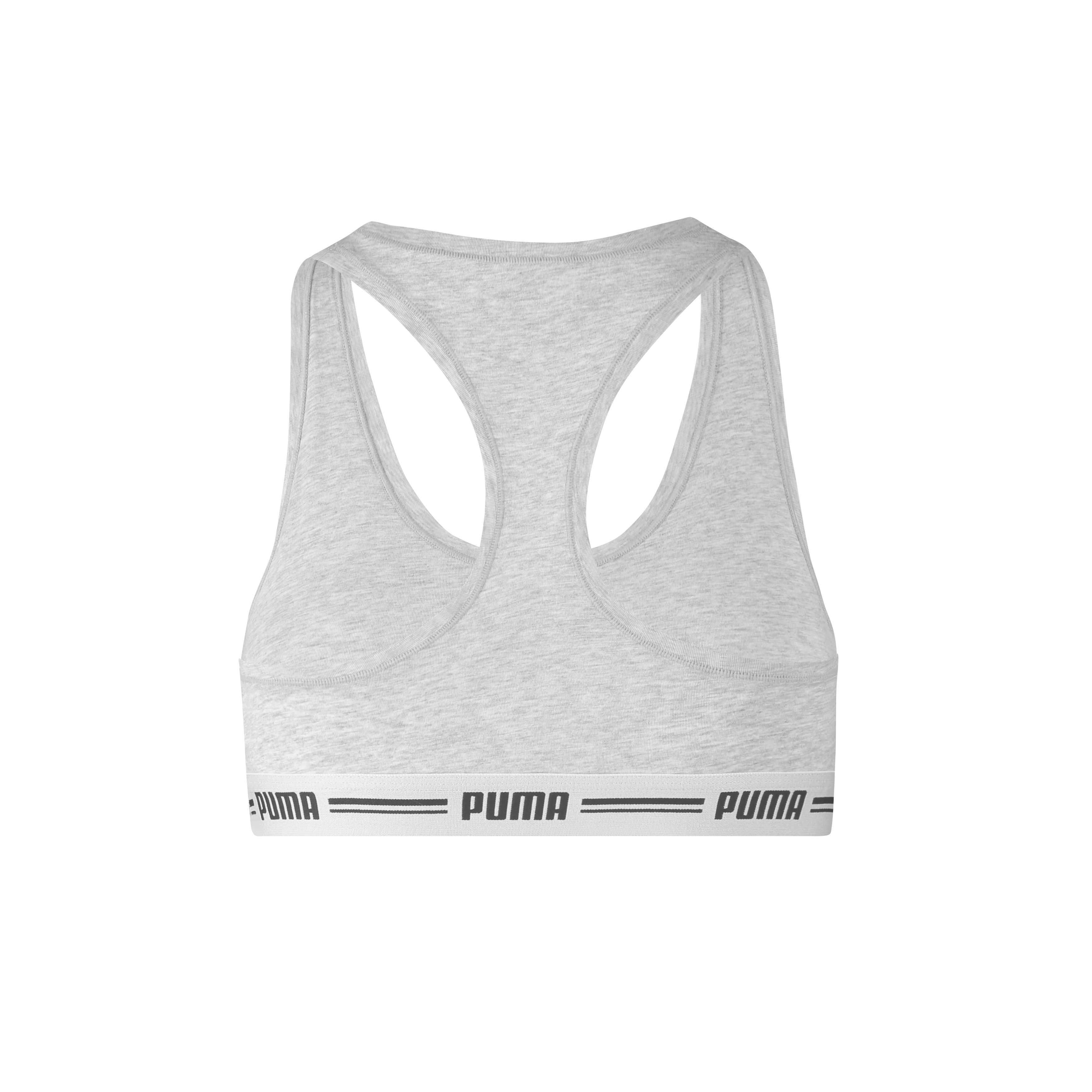 PUMA Sport-Bustier PUMA WOMEN RACER BACK TOP 1P HANG Racerback-Rücken, Logo-Unterbrustband, ohne Bügel, elastisch