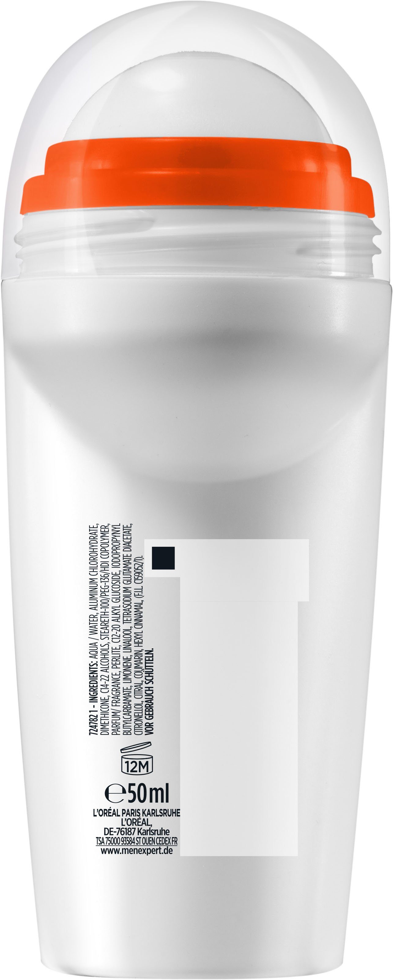 L'ORÉAL PARIS Control, 6-tlg. Deo Packung, Deo-Roller Shirt EXPERT Roll-on MEN