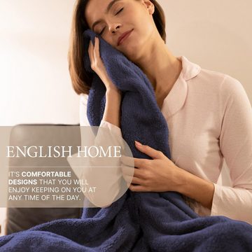 Wohndecke English Home Fleece-Überwurfdecke, weiche Plüschdecke für Couch, Sofa, English Home