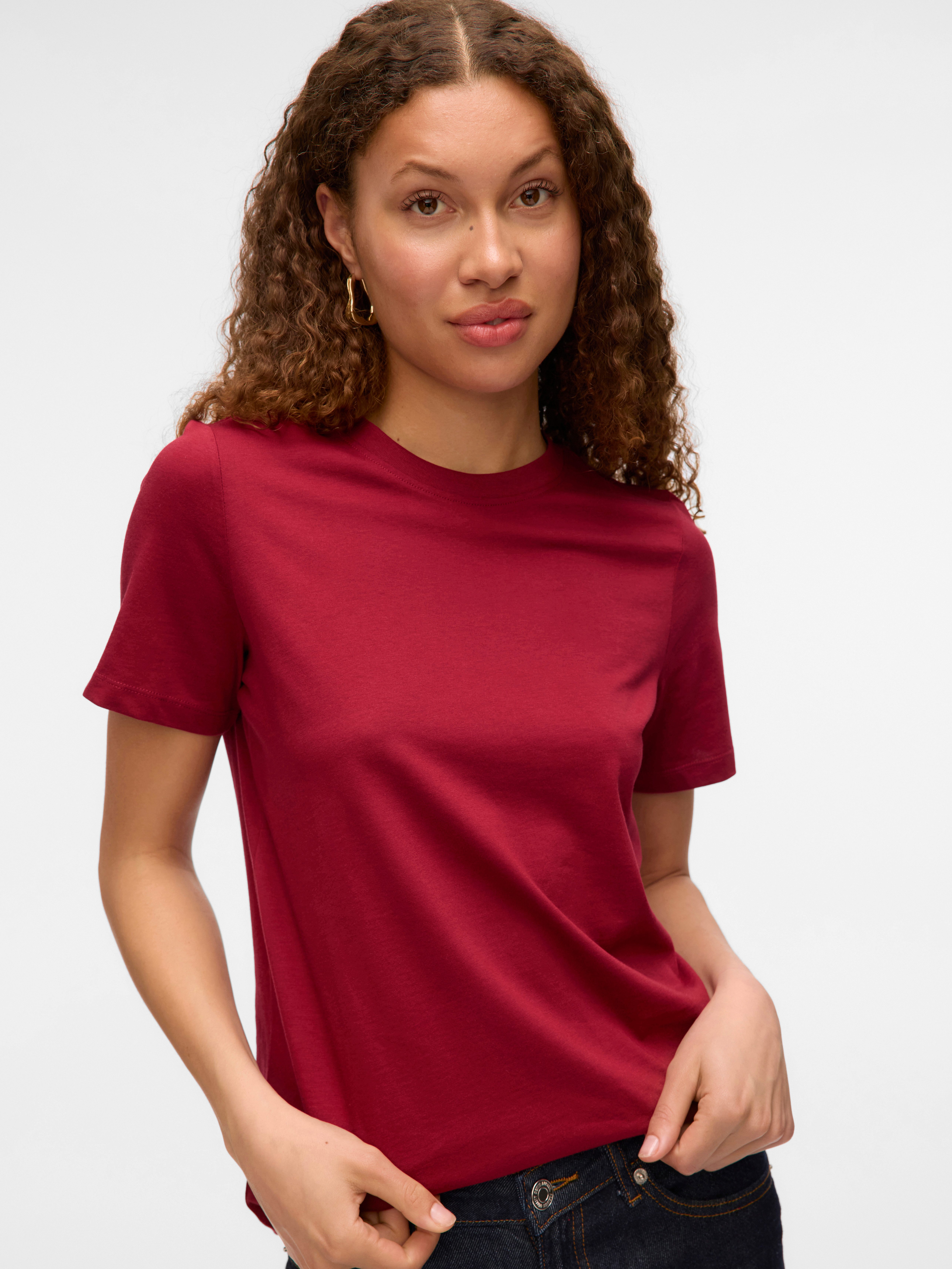 Vero Moda Kurzarmshirt VMPAULINA SS T-SHIRT günstig online kaufen