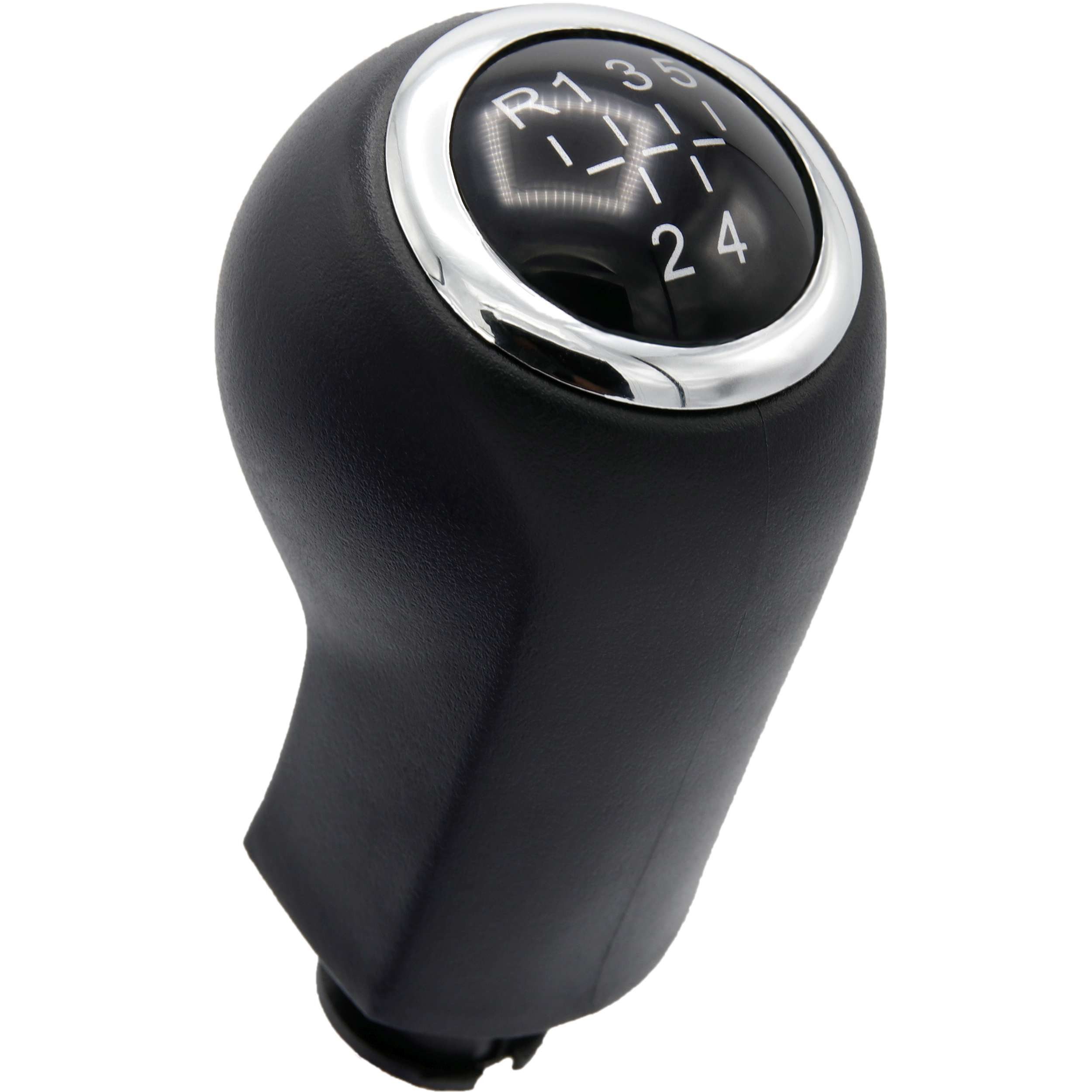 RECAMBO Schalthebel Schaltknauf, Schaltsack, Wahlhebel, Kappe für Opel Adam, 2012-2019, Plug & Play, Auto Schalthebel, schwarz - chrom
