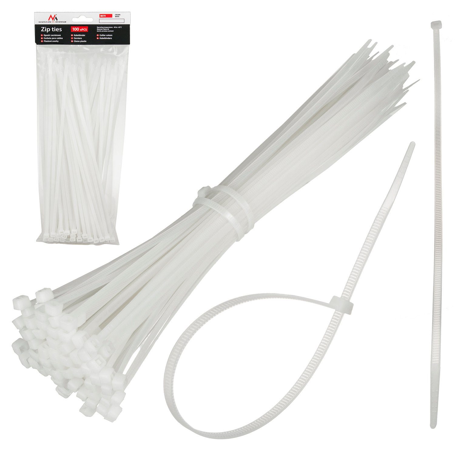 Maclean Электропроводbinder (100-St) hohe Reißfestigkeit: beständig gegen UV-Strahlung, Säure & Korrosion