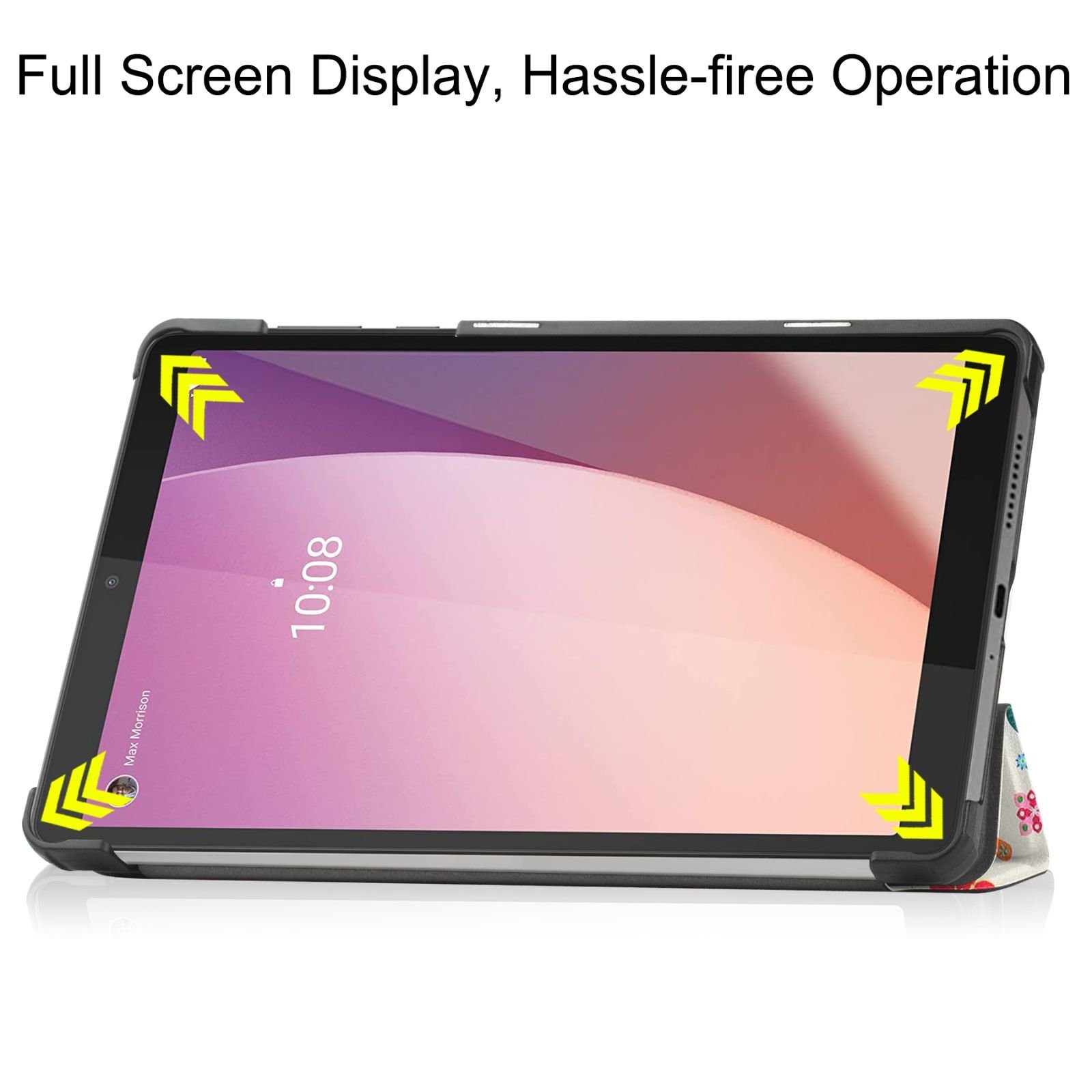 Lobwerk Tablet-Hülle Schutzhülle für Lenovo Tab M8 (4th Gen) TB-300FU 2023, Wake & Sleep Funktion, Sturzdämpfung, Aufstellfunktion