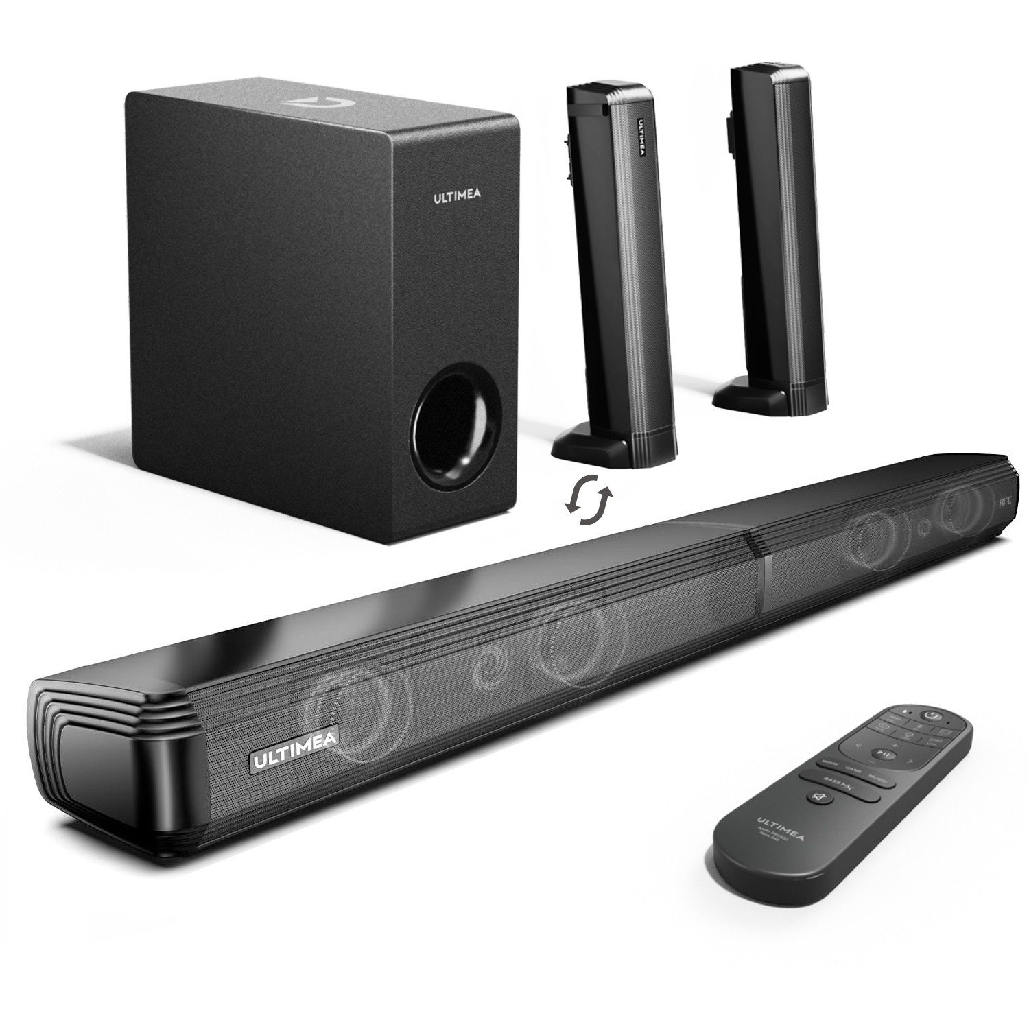 Apollo S50 Teilbare 2-in-1 Soundbar für Fernseher, Soundbar