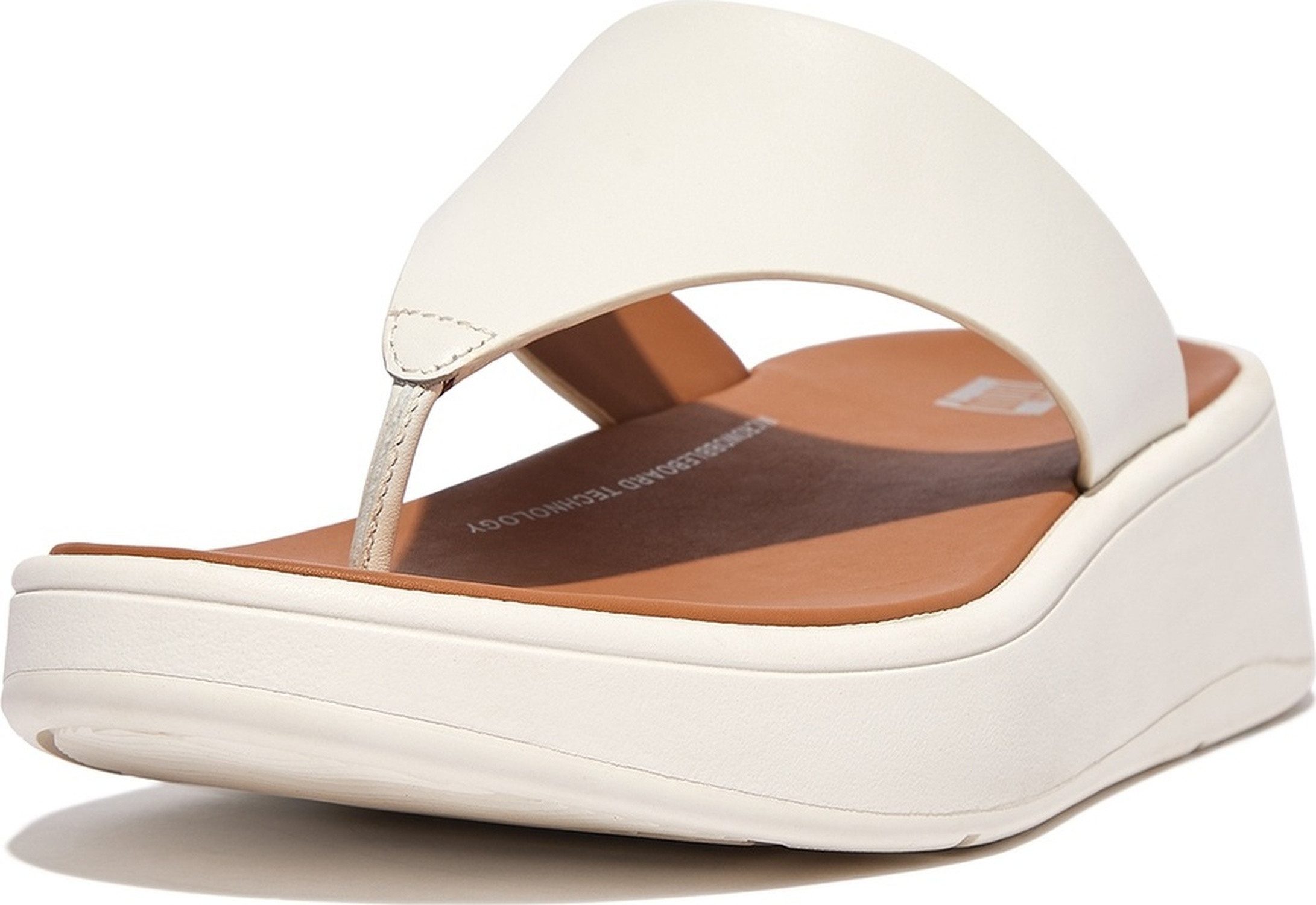 Fitflop F-Mode Leather Flatform Toe-Post Sandals Sandale