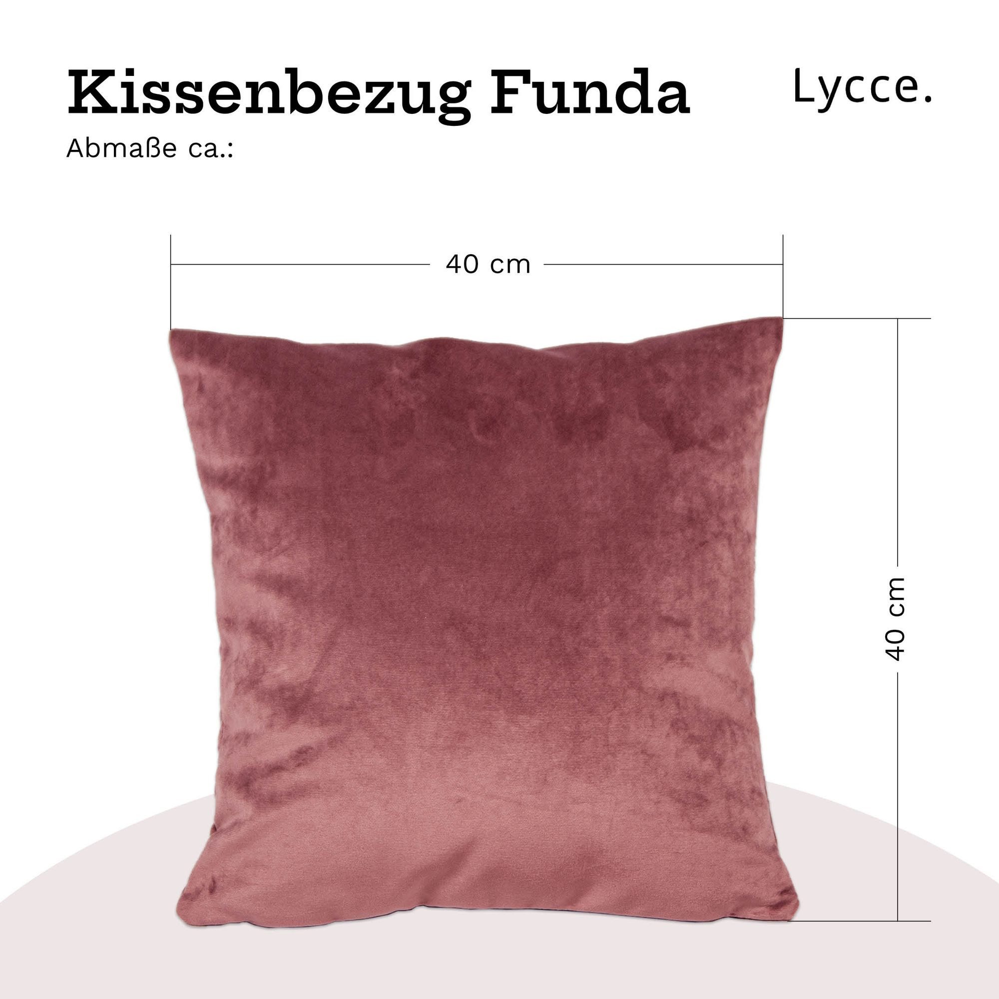Lycce Dekokissen Kissenbezüge FUNDA Retro Samt Kissenbezug Kissenhülle rosé