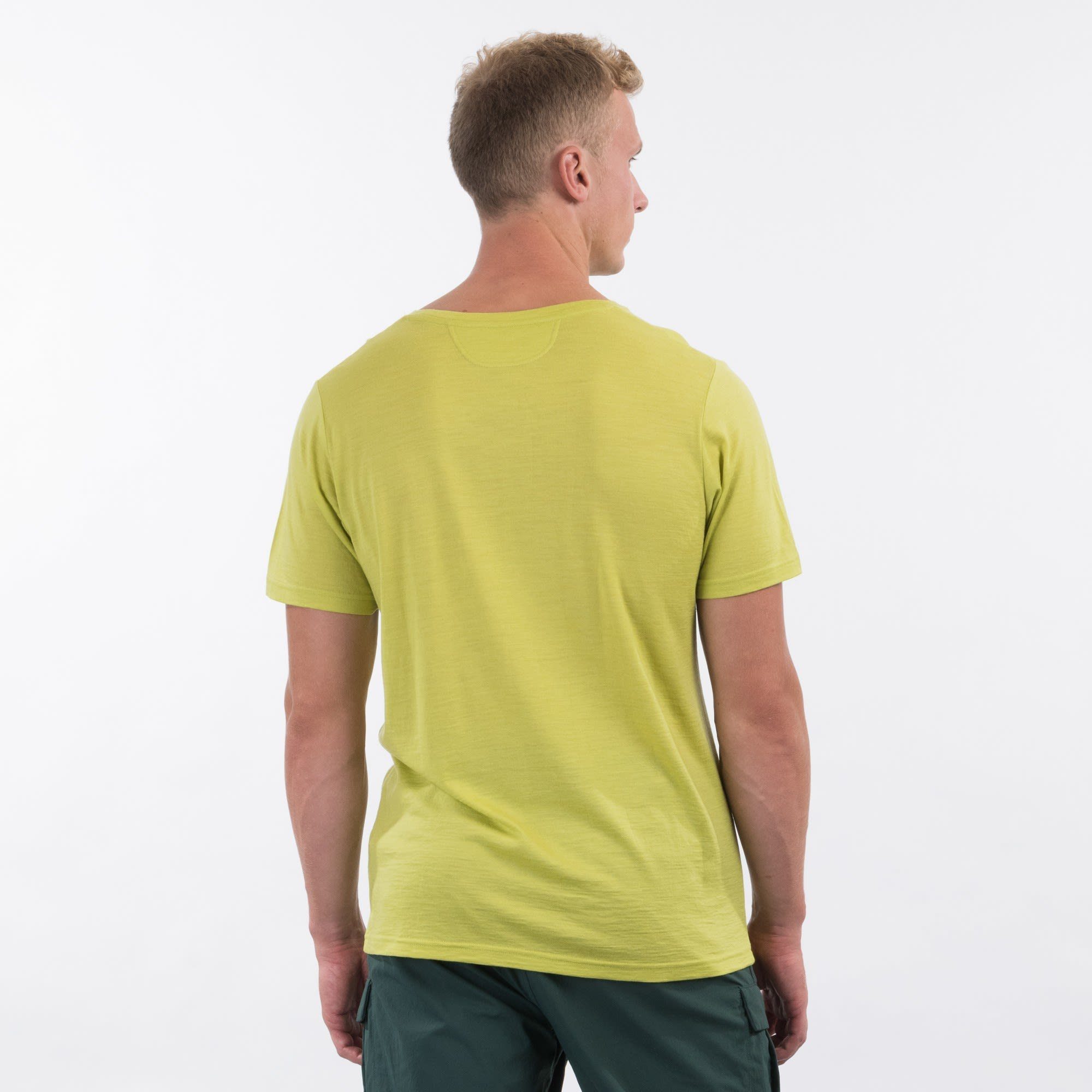 Green - Kurzarm-Shirt Green Green Tee T-Shirt Wool Bergans Green Herren Backpack M Bergans Dark