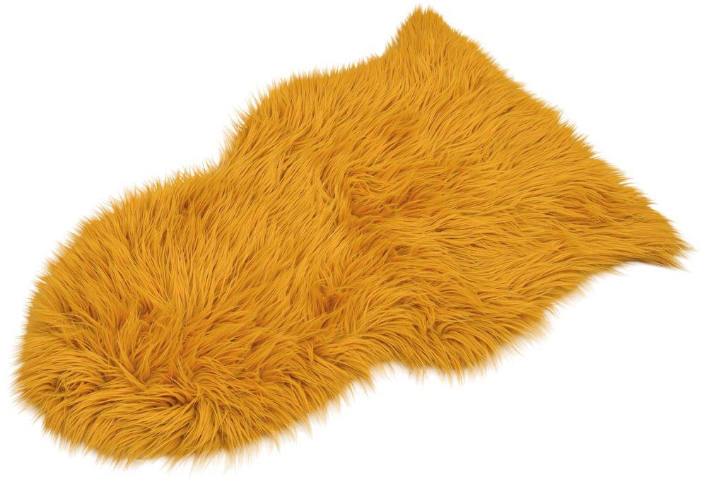 matches21 HOME & HOBBY Fellteppich Großes langflor Deko-Fell als gelbes Fel günstig online kaufen